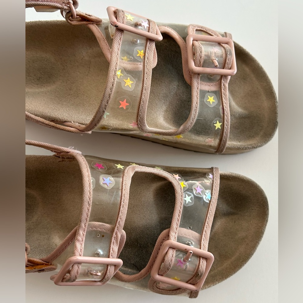 Zara Pink Transparent Star Accent Kids Sandals - Picture 12 of 14